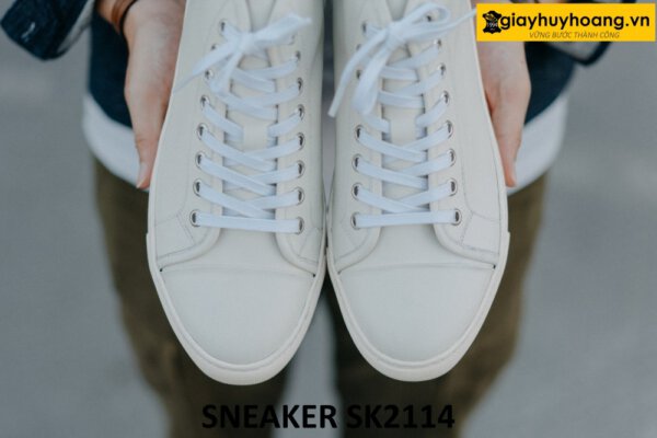Giày da nam cổ cao buộc dây đế sneaker thể thao SK2114 003