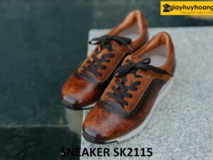 Giày da chạy bộ nam đế sneaker thể thao SK2115 001