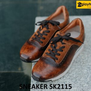 Giày da chạy bộ nam đế sneaker thể thao SK2115 001