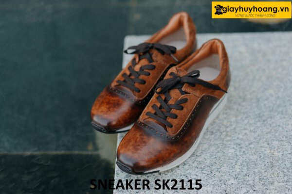Giày da chạy bộ nam đế sneaker thể thao SK2115 001
