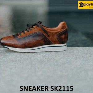 Giày da chạy bộ nam đế sneaker thể thao SK2115 002