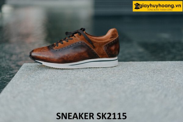Giày da chạy bộ nam đế sneaker thể thao SK2115 002