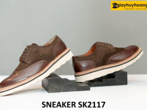 Giày tây derby phối da lộn màu nâu wingtips SK2117 004