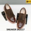 Giày tây derby phối da lộn màu nâu wingtips SK2117 001