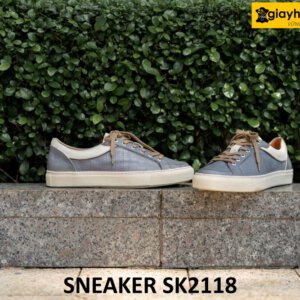 Giày da nam thời trang phối da vân cá sấu sneaker SK2118 003