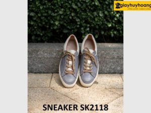 Giày da nam thời trang phối da vân cá sấu sneaker SK2118 001