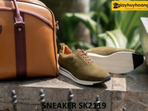 Giày chạy bộ da lộn nam thủ công cao cấp sneaker SK2119 004