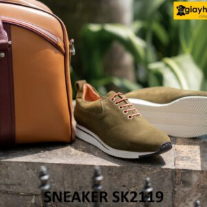 Giày chạy bộ da lộn nam thủ công cao cấp sneaker SK2119 004