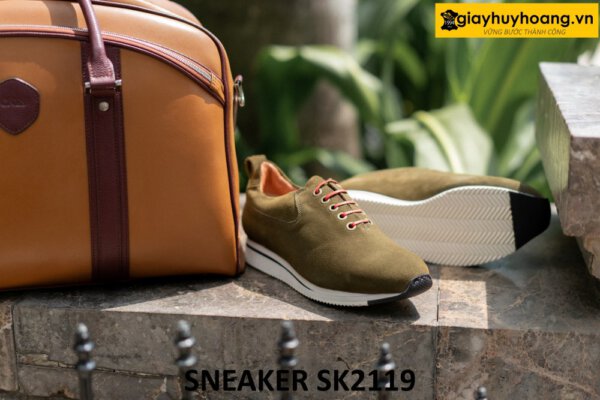 Giày chạy bộ da lộn nam thủ công cao cấp sneaker SK2119 004