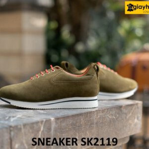 Giày chạy bộ da lộn nam thủ công cao cấp sneaker SK2119 003