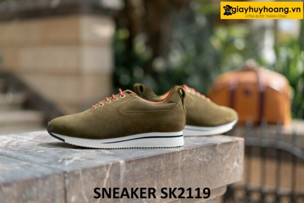 Giày chạy bộ da lộn nam thủ công cao cấp sneaker SK2119 003