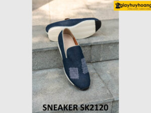 Giày lười không dây nam phối vải jean rách sneaker SK2120 002