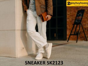 Giày da nam thể thao đóng thủ công sneaker SK2123 001
