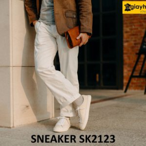 Giày da nam thể thao đóng thủ công sneaker SK2123 001