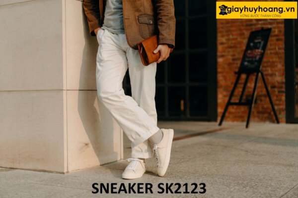 Giày da nam thể thao đóng thủ công sneaker SK2123 001