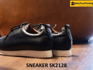 Giày da chạy bộ nam màu đen cao cấp sneaker SK2128 004