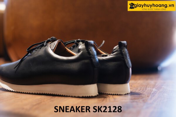 Giày da chạy bộ nam màu đen cao cấp sneaker SK2128 004