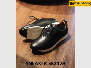 Giày da chạy bộ nam màu đen cao cấp sneaker SK2128 0013