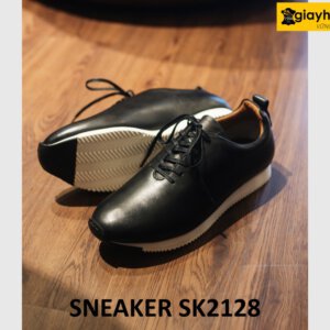 Giày da chạy bộ nam màu đen cao cấp sneaker SK2128 0013
