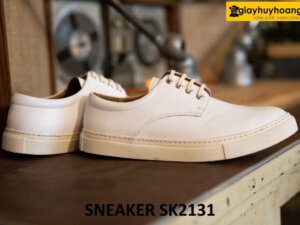 Giày da màu trắng nam thời trang sneaker SK2131 004