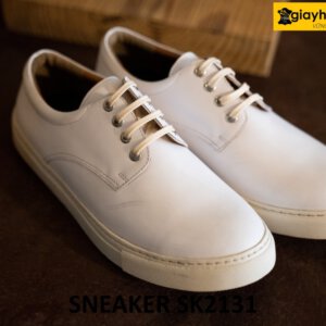 Giày da màu trắng nam thời trang sneaker SK2131 002