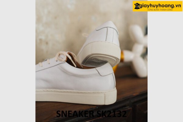 Giày sneaker da màu trắng nam chính hãng tại tphcm SK2132 004