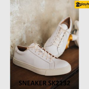 Giày sneaker da màu trắng nam chính hãng tại tphcm SK2132 003