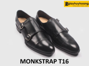 Giày da nam 2 khóa công sở nam đẹp Monkstrap T16 003