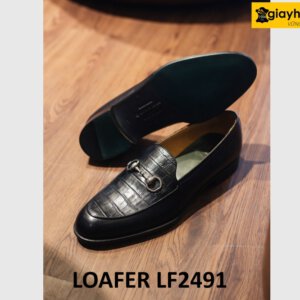 Giày lười nam phối da vân cá sấu phong cách loafer LF2491 002