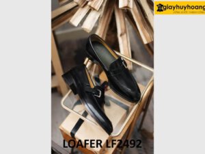 Giày nam da bê phong cách đẹp thời trang loafer LF2492 004