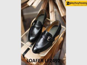 Giày nam da bê phong cách đẹp thời trang loafer LF2492 001