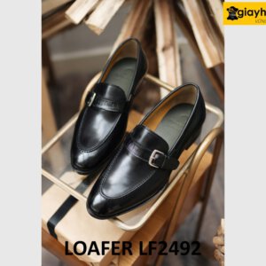 Giày nam da bê phong cách đẹp thời trang loafer LF2492 001