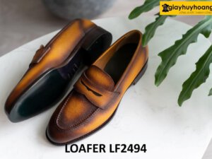 Giày lười nam công sở da dập vân chống nhăn loafer LF2494 002