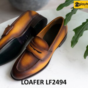 Giày lười nam công sở da dập vân chống nhăn loafer LF2494 002