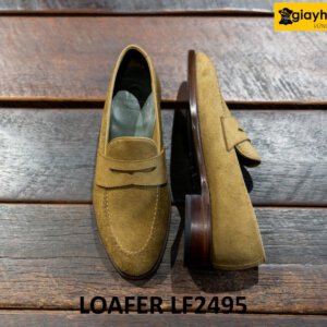 Giày lười nam da lộn màu bò chống nhăn loafer LF2495 004