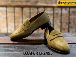 Giày lười nam da lộn màu bò chống nhăn loafer LF2495 003