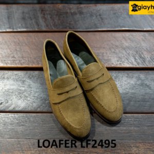 Giày lười nam da lộn màu bò chống nhăn loafer LF2495 001