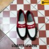 Giày lười nam phối đen trắng cá tính loafer LF2496 001