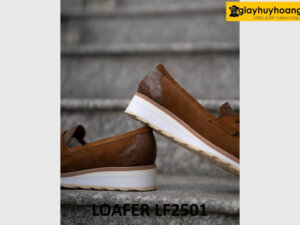 Giày lười nam đế bằng da lộn thể thao loafer LF2501 003