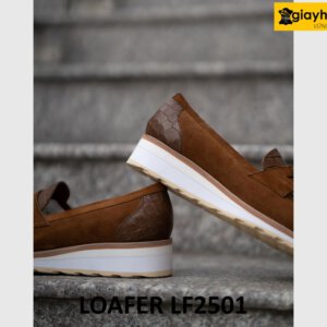 Giày lười nam đế bằng da lộn thể thao loafer LF2501 003