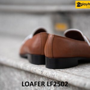 Giày lười nam phối màu trắng và nâu loafer LF2502 004