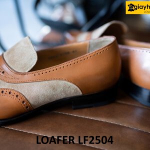 Giày loafer nam không dây bò phối da lộn LF2504 003
