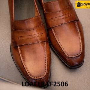 Giày lười nam da nhuộm thủ công màu bò LF2506 004