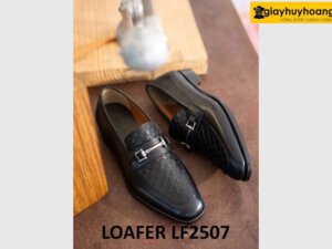 Giày lười nam màu đen công sở chính hãng tốt nhất LF2507 003