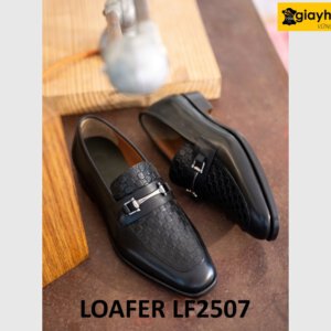 Giày lười nam màu đen công sở chính hãng tốt nhất LF2507 003
