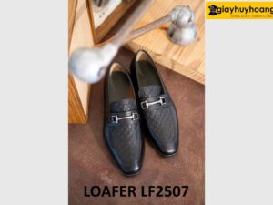 Giày lười nam màu đen công sở chính hãng tốt nhất LF2507 002