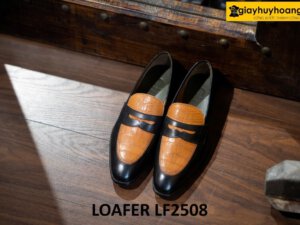 Giày lười loafer nam da bò đế khâu chỉ LF2508 001