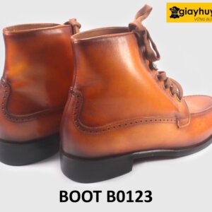 Giày da boot cổ cao nam buộc dây cao cấp B0123 005