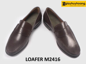 Giày da lười nam trẻ trung sang trọng nâu Loafer M2416 004