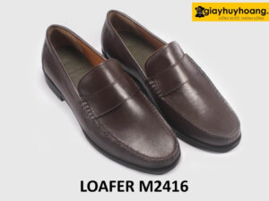Giày da lười nam trẻ trung sang trọng nâu Loafer M2416 003